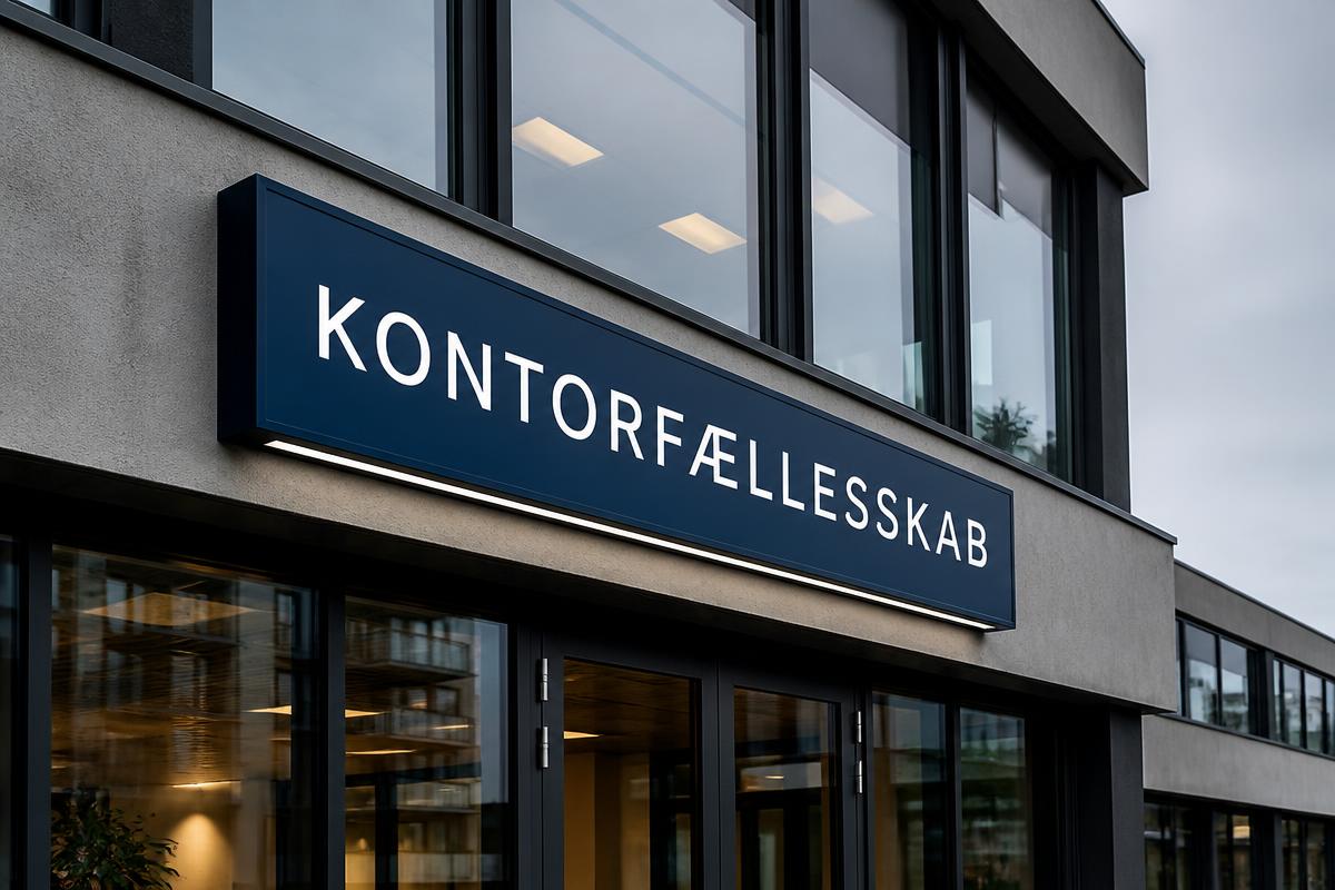 Kontorfællesskabet facade-skilt