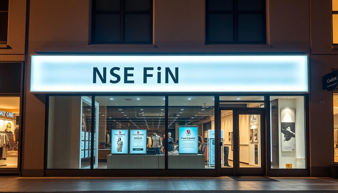 Butiksfacade i Vejle med baglyste aluminiumsbogstaver og lysboks
